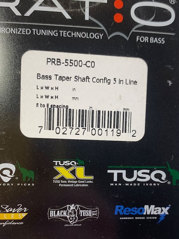 Graph Tech Bass Ratio 5 String - 5-In-Line Y-Style Button -Chrome PRB-5500-C0